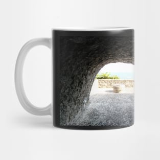 Tunnel inside Acicastello castle Mug